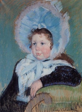 Dorothy con un gorro muy grande y un abrigo oscuro es madre de hijos Mary Cassatt Pinturas al óleo